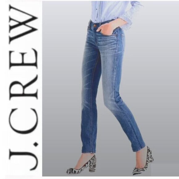 J.Crew Matchstick Straight Leg Stretch Jeans 28R TALL - Picture 1 of 14